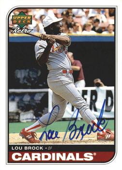 1998 Upper Deck Retro - Sign of the Times #LB Lou Brock Front