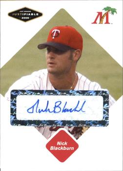 2005 Justifiable - Autographs #5 Nick Blackburn Front