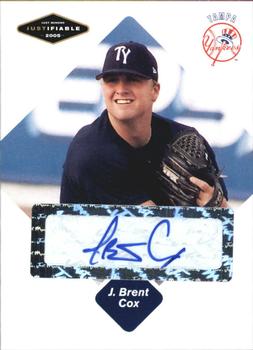 2005 Justifiable - Autographs #18 Brent Cox Front