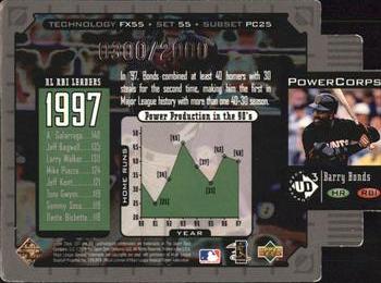 1998 Upper Deck UD3 - Die Cuts #55 Barry Bonds Back