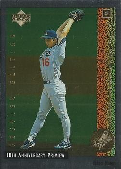 1998 Upper Deck - 10th Anniversary Preview Edition Retail #4 Hideo Nomo Front