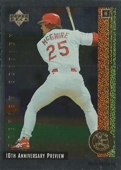 1998 Upper Deck - 10th Anniversary Preview Edition Retail #20 Mark McGwire Front