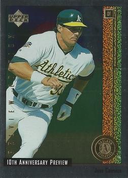 1998 Upper Deck - 10th Anniversary Preview Edition Retail #47 Jose Canseco Front