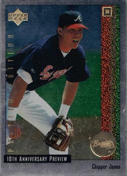 1998 Upper Deck - 10th Anniversary Preview Edition Retail #36 Chipper Jones Front