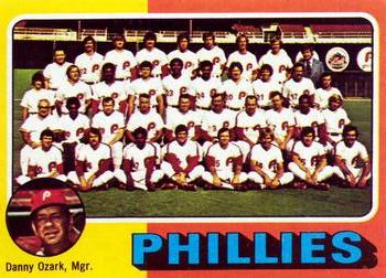 1975 Topps - Team Checklists Gray Back #46 Philadelphia Phillies / Danny Ozark Front