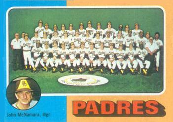 1975 Topps - Team Checklists Gray Back #146 San Diego Padres / John McNamara Front
