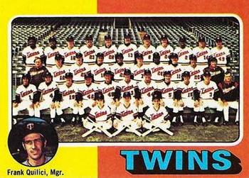 1975 Topps - Team Checklists Gray Back #443 Minnesota Twins / Frank Quilici Front
