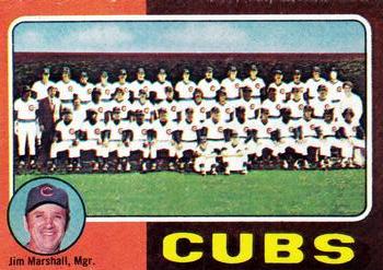 1975 Topps - Team Checklists Gray Back #638 Chicago Cubs / Jim Marshall Front