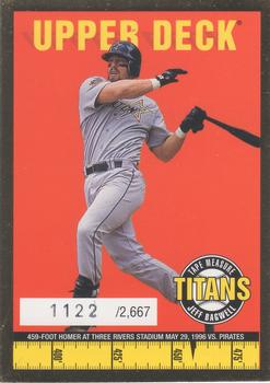 1998 Upper Deck - Tape Measure Titans Gold #3 Jeff Bagwell Front