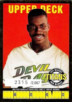 1998 Upper Deck - Tape Measure Titans Gold #24 Fred McGriff Front