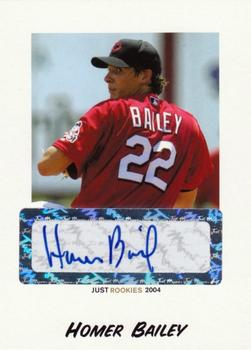 2004 Just Rookies - Autographs #3 Homer Bailey Front