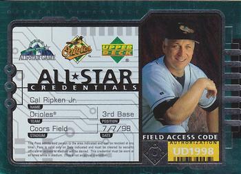 1998 Upper Deck - All-Star Credentials #AS8 Cal Ripken Jr. Front