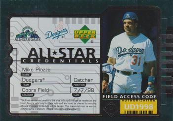 1998 Upper Deck - All-Star Credentials #AS20 Mike Piazza Front