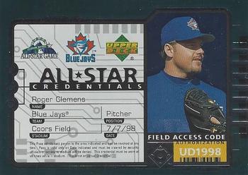 1998 Upper Deck - All-Star Credentials #AS21 Roger Clemens Front