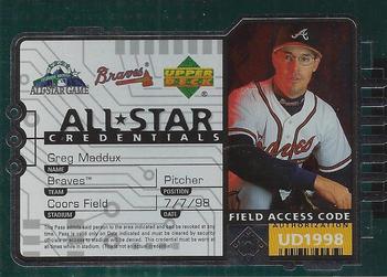 1998 Upper Deck - All-Star Credentials #AS22 Greg Maddux Front