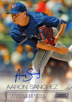 2015 Stadium Club - Autographs #SCA-ASZ Aaron Sanchez Front