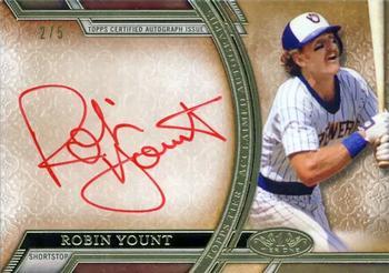 2015 Topps Tier One - Acclaimed Autographs Asia Pacific Exclusive Red Ink #AA-RY Robin Yount Front