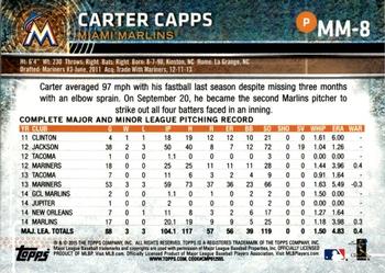 2015 Topps Miami Marlins #MM8 Carter Capps Back