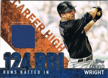 2015 Topps - Career High Relics (Series Two) #CHR-DW David Wright Front