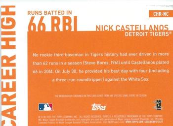 2015 Topps - Career High Relics (Series Two) #CHR-NC Nick Castellanos Back