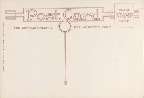 1914 E & S Postcards #NNO Joe Benz Back