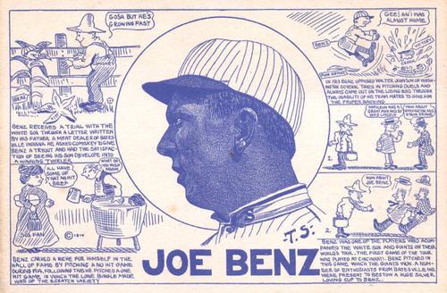 1914 E & S Postcards #NNO Joe Benz Front