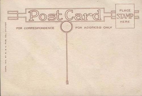 1914 E & S Postcards #NNO Buck Weaver Back