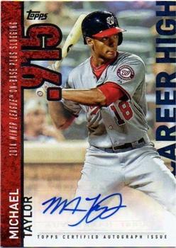 2015 Topps - Career High Autographs (Series Two) #CHA-MT Michael Taylor Front
