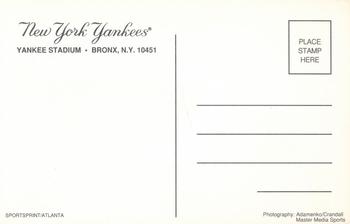 1992 New York Yankees Postcards #NNO Kevin Maas Back