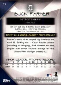 2015 Finest - Black Refractor #39 Buck Farmer Back