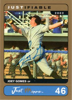 2002-03 Justifiable - Autographs Gold #46 Joey Gomes Front
