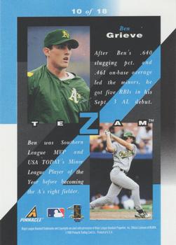 1998 Zenith - Z-Team #10 Ben Grieve Back