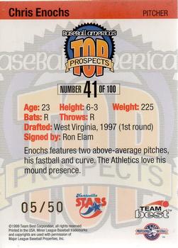 1999 Team Best Baseball America - Gold #41 Chris Enochs  Back