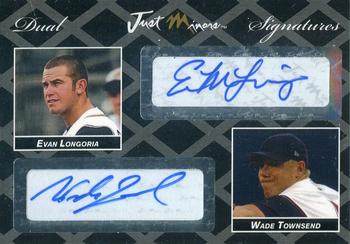 2006 Justifiable - Dual Signatures #DS06.160 Evan Longoria / Wade Townsend Front