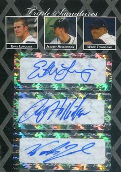 2006 Justifiable - Triple Signatures #TS06.059 Evan Longoria / Jeremy Hellickson / Wade Townsend Front