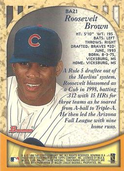 1999 Bowman - Certified Autographs #BA21 Roosevelt Brown Back