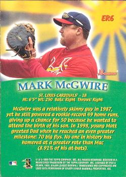1999 Bowman - Early Risers #ER6 Mark McGwire  Back