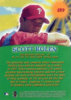 1999 Bowman - Early Risers #ER9 Scott Rolen  Back