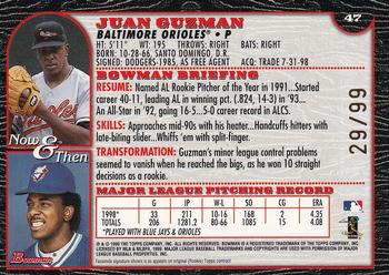 1999 Bowman - Gold #47 Juan Guzman  Back