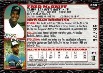 1999 Bowman - Gold #239 Fred McGriff  Back