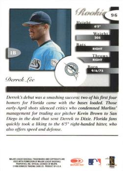 1998 Donruss Signature #96 Derrek Lee Back