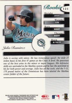 1998 Donruss Signature #121 Julio Ramirez Back