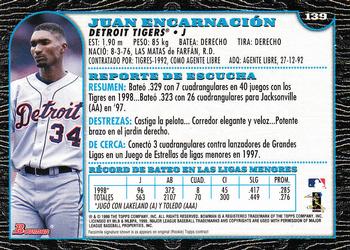 1999 Bowman - International #139 Juan Encarnacion Back