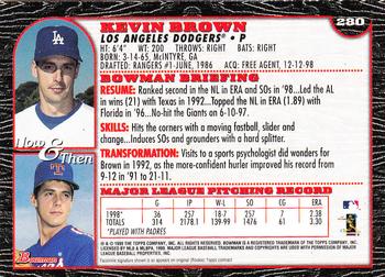 1999 Bowman - International #280 Kevin Brown Back