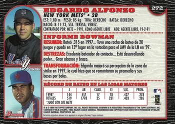 1999 Bowman - International #272 Edgardo Alfonzo Back