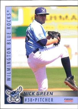 2015 Choice Wilmington Blue Rocks #11 Nick Green Front