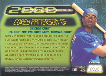 1999 Bowman Chrome - 2000 Rookie of the Year Favorites #ROY8 Corey Patterson  Back