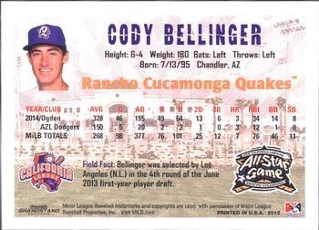 2015 Grandstand California League / Carolina League All-Star Game #NNO Cody Bellinger Back