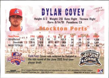 2015 Grandstand California League / Carolina League All-Star Game #NNO Dylan Covey Back
