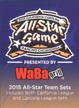2015 Grandstand California League / Carolina League All-Star Game #NNO Header Card Front